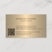 Voeg uw logo QR CODE gold glitter toe Visitekaartje (Achterkant)