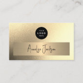 Voeg uw logo QR CODE gold glitter toe Visitekaartje (Voorkant)