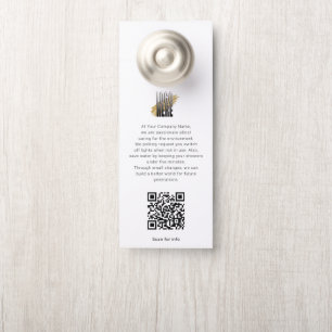 Voeg uw Logo QR Code Hotel B&B informatie toe Deurhanger