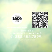 Voeg uw logo QR-code promotionele auto vinyl achte Raamsticker (Vel 3)