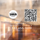 Voeg uw logo QR-code promotionele auto vinyl achte Raamsticker (Vel 2)