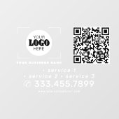 Voeg uw logo QR-code promotionele auto vinyl achte Raamsticker (Vel)