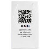 Voeg uw logo qr-code sociale handle toe klein cadeauzakje (Achterkant)