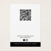 Voeg uw Logo QR Ketting Oorbellen Display Kaart (Achterkant)
