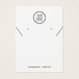 Voeg uw Logo QR Ketting Oorbellen Display Kaart