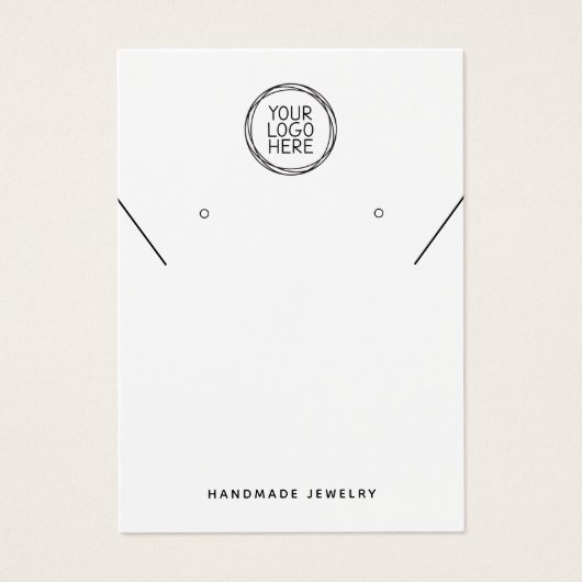 Voeg uw Logo QR Ketting Oorbellen Display Kaart (Voorkant)