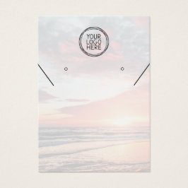 Voeg uw Logo QR Ketting Oorbellen Display Kaart