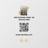 Voeg uw Logo QR Professionele Zaken toe Raamsticker (Vel)