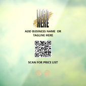 Voeg uw Logo QR Professionele Zaken toe Raamsticker (Vel 3)