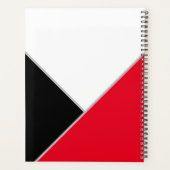 Voeg uw Logo Red Black White Appointbook toe Planner (Achterkant)
