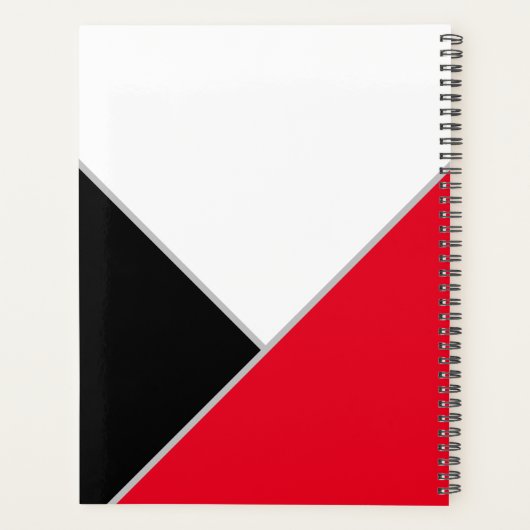 Voeg uw Logo Red Black White Appointbook toe Planner (Achterkant)