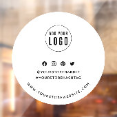 Voeg uw Logo Ronde sociale media-markering toe Raamsticker (Vel 2)