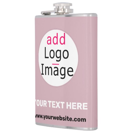 Voeg uw Logo Roos voor zakelijk gebruik toe Heupfles (Links)