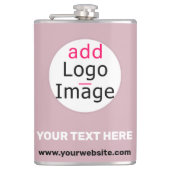 Voeg uw Logo Roos voor zakelijk gebruik toe Heupfles (Voorkant)