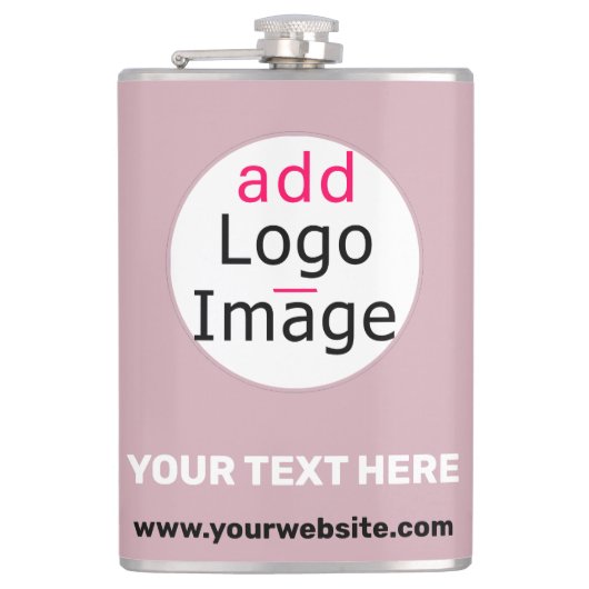 Voeg uw Logo  Roos voor zakelijk gebruik toe Heupfles (Voorkant)