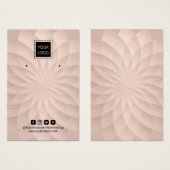 Voeg uw Logo roze Lotus Spiral Earring Display toe Visitekaartje (Voorkant /achterkant)