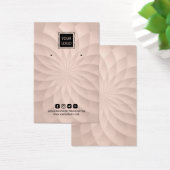 Voeg uw Logo roze Lotus Spiral Earring Display toe Visitekaartje (Bureau)