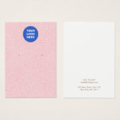 Voeg uw Logo roze patroon toe dat de Kaart van het (Voorkant /achterkant)