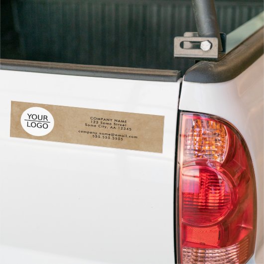Voeg uw Logo Rustic Beige Company toe Bumpersticker (Op Truck)