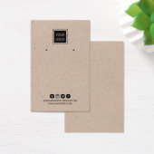 Voeg uw Logo Rustic Kraft Earring Display toe Visitekaartje (Bureau)