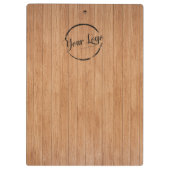 Voeg uw logo rustieke schuur hout klembord (Achterkant)