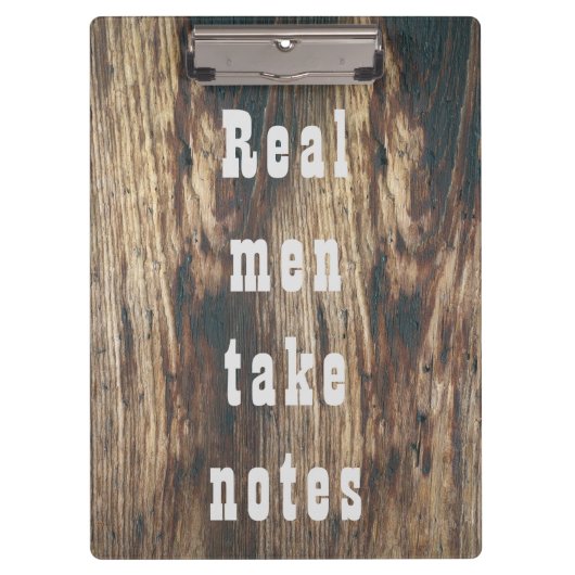 Voeg uw logo rustieke schuur hout klembord (Voorkant)