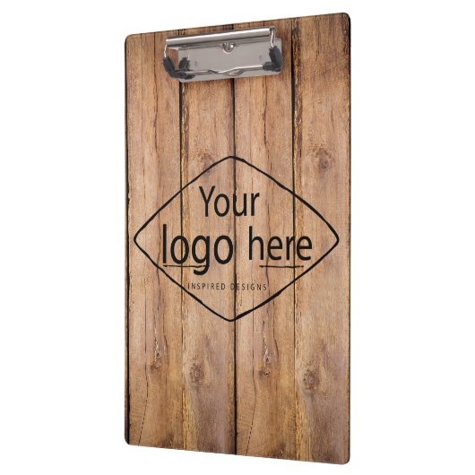 Voeg uw logo rustieke schuur hout klembord (Links)