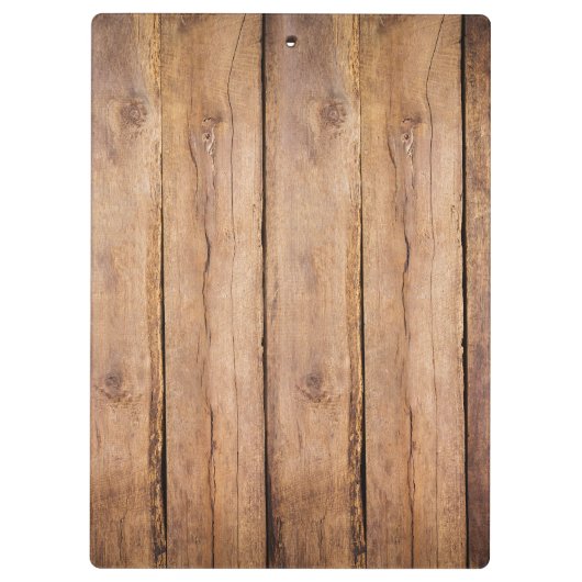 Voeg uw logo rustieke schuur hout klembord (Achterkant)