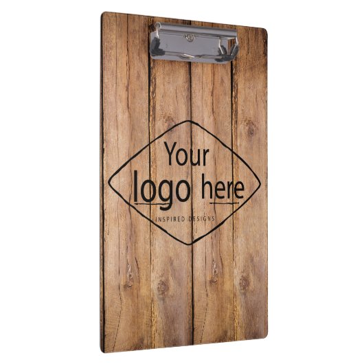Voeg uw logo rustieke schuur hout klembord (Rechts)