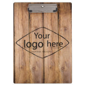 Voeg uw logo rustieke schuur hout klembord (Voorkant)