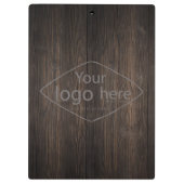 Voeg uw logo rustieke schuur hout klembord (Achterkant)