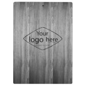 Voeg uw logo rustieke schuur hout klembord (Achterkant)