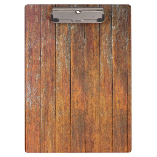 Voeg uw logo rustieke schuur hout klembord (Voorkant)