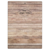 Voeg uw logo rustieke schuur hout klembord (Achterkant)