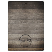 Voeg uw logo rustieke schuur hout klembord (Achterkant)