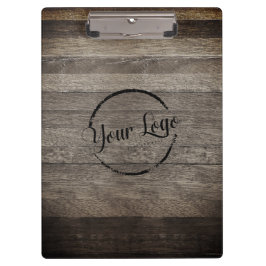 Voeg uw logo rustieke schuur hout klembord