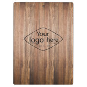 Voeg uw logo rustieke schuur hout klembord (Achterkant)