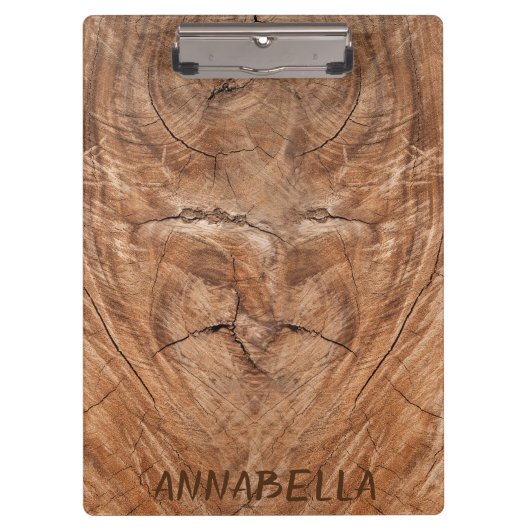 Voeg uw logo rustieke schuur hout klembord (Voorkant)