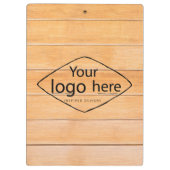 Voeg uw logo rustieke schuur hout klembord (Achterkant)