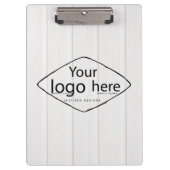 Voeg uw logo rustieke schuur hout klembord (Voorkant)