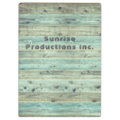 Voeg uw logo rustieke schuur hout klembord (Achterkant)