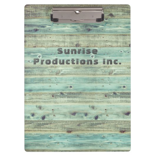 Voeg uw logo rustieke schuur hout klembord (Voorkant)