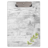 Voeg uw logo rustieke schuur hout klembord (Voorkant)