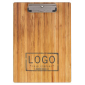 Voeg uw logo rustieke schuur hout klembord (Voorkant)