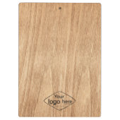 Voeg uw logo rustieke schuur hout klembord (Achterkant)