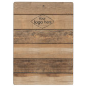 Voeg uw logo rustieke schuur hout klembord (Achterkant)