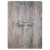 Voeg uw logo rustieke schuur hout klembord (Achterkant)
