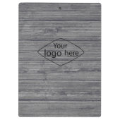 Voeg uw logo rustieke schuur hout klembord (Achterkant)