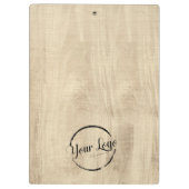 Voeg uw logo rustieke schuur hout klembord (Achterkant)