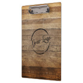 Voeg uw logo rustieke schuur hout klembord (Links)